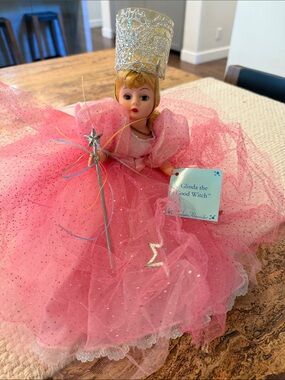 Madame Alexander Glinda Doll in Pink Gown with Silver Crown & Wand